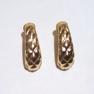 Gold Tone Clip Earrings